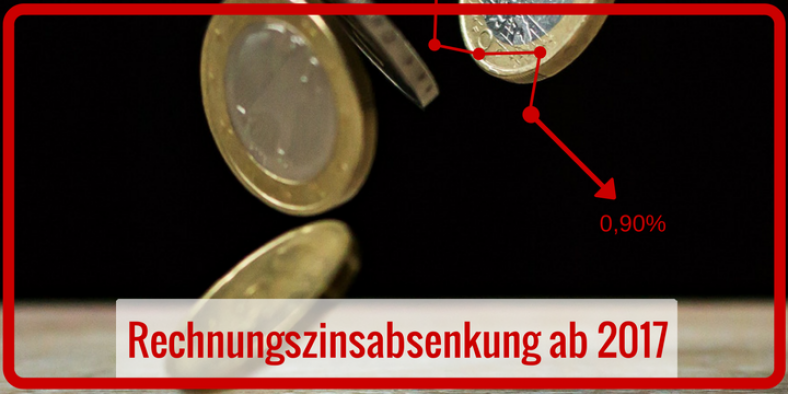 Rechnungszinsabsenkung ab 2017 auf 0,90%